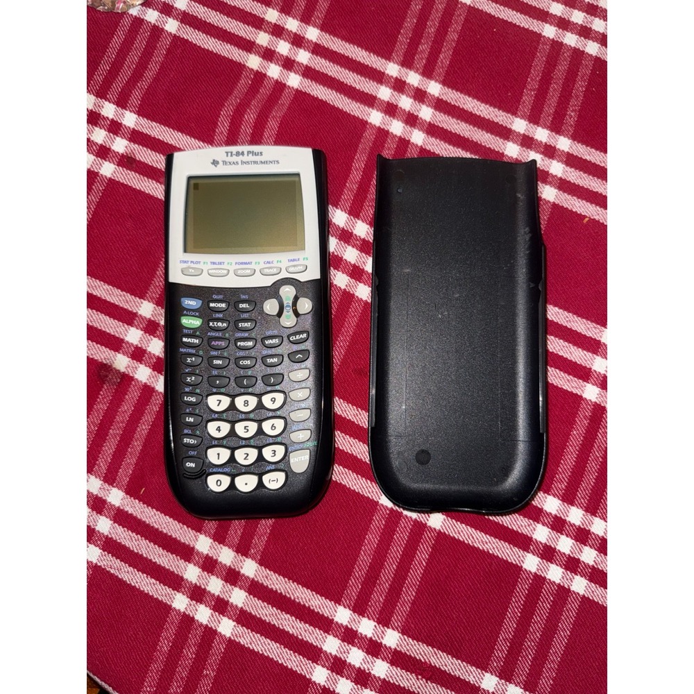 Texas Instruments TI-84 Plus Graphing Calculator Black Case Tested Working